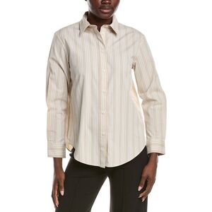 Max Mara Womens  Striped Shirt, Tan
